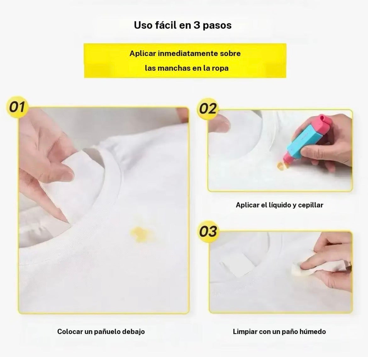 Lápiz Quita-Manchas Portátil 2 en 1 | Limpieza Instantánea y Profunda (30 % de descuento para segundas unidades)